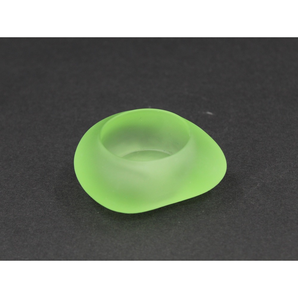 PartyLite Frosted Green Glass Votive Tealight Candle Holder